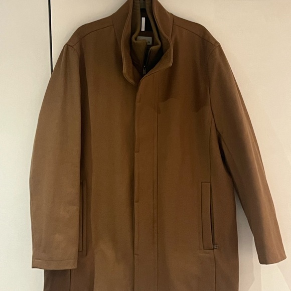 Cole Haan Men's Camel Trench Coat - Picture 12 of 12